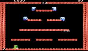 Screenshot from the NES game Bubble Bobble.