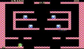 Screenshot from the NES game Bubble Bobble.