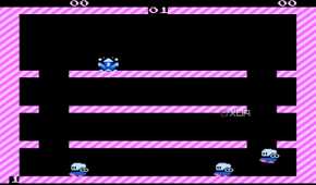 Screenshot from the NES game Bubble Bobble.