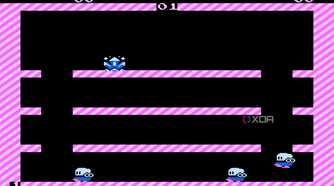 Screenshot from the NES game Bubble Bobble.