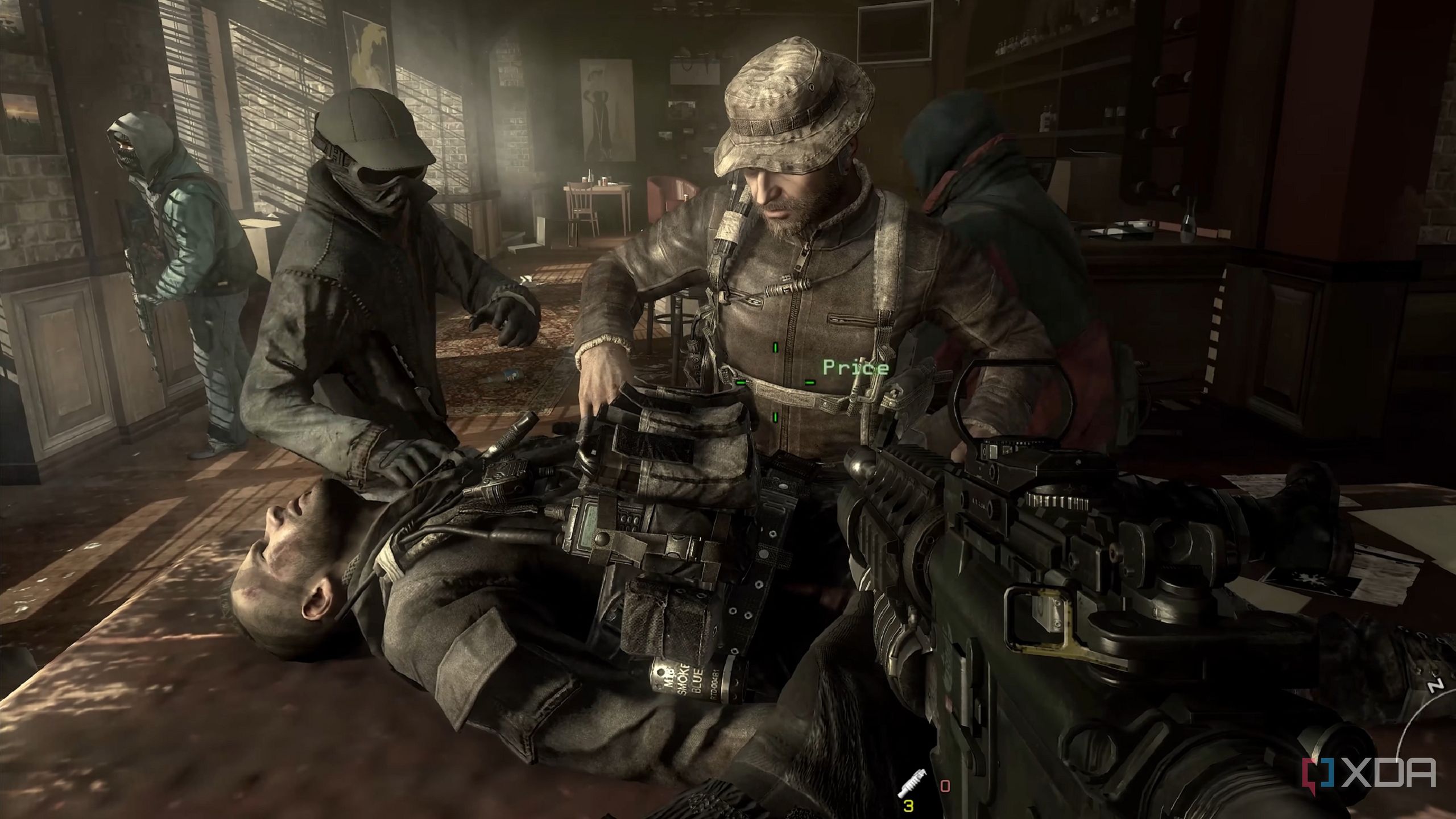 Captain Price and Soap MacTavish in Call of Duty: Modern Warfare III (2011).