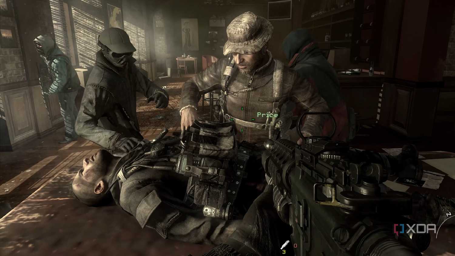 Captain Price and Soap MacTavish in Call of Duty: Modern Warfare III (2011).