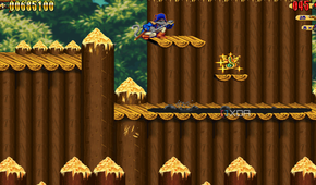 Platforming in the 1997 game Claw.