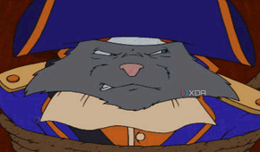 Cutscene from the 1997 game Claw.