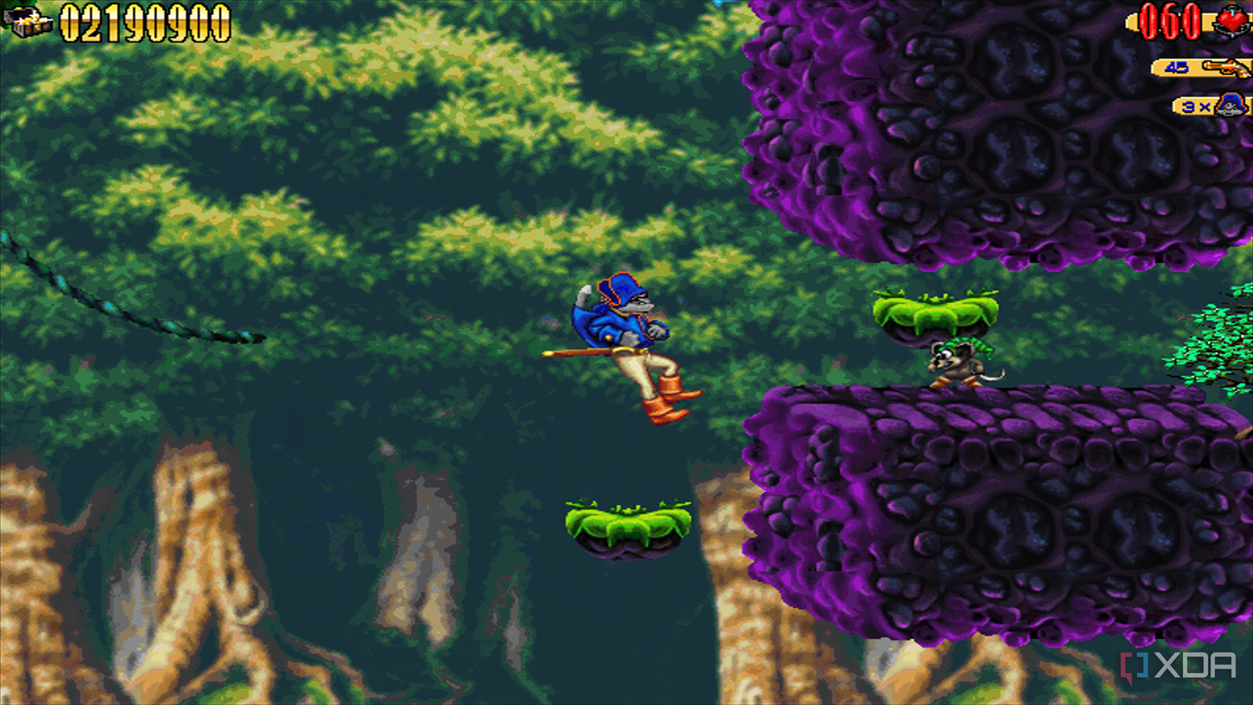 Moving platforms in air in the 1997 game Claw.