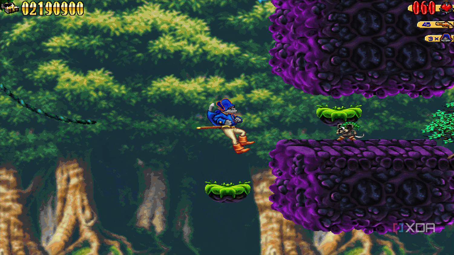 Moving platforms in air in the 1997 game Claw.