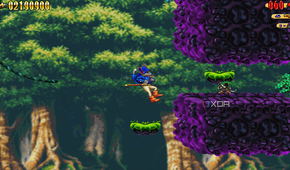 Moving platforms in air in the 1997 game Claw.