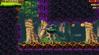 Claw crouched and brandishing a revolver in the 1997 game Claw.