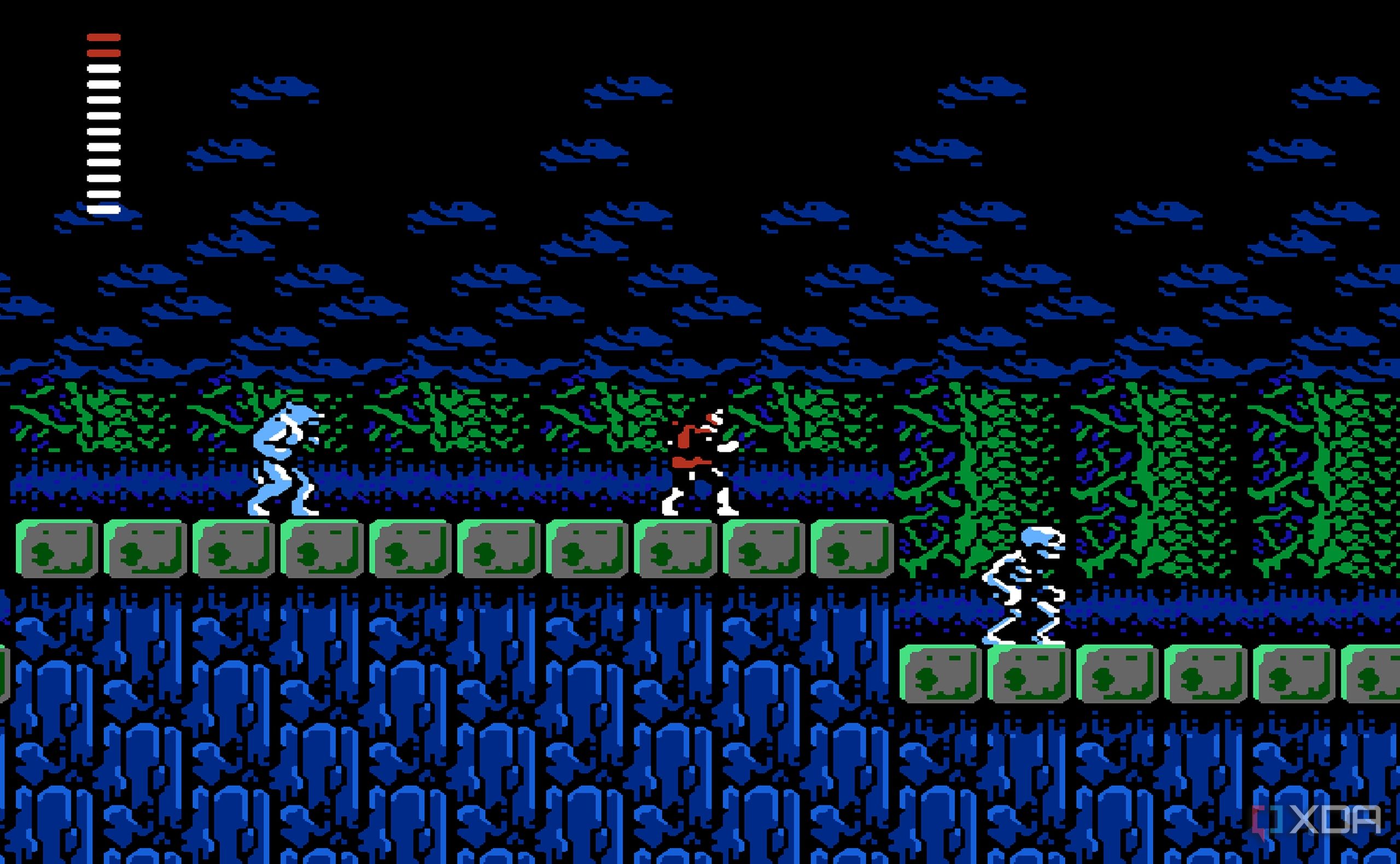 Screenshot from the NES game Castlevania II: Simon's Quest.