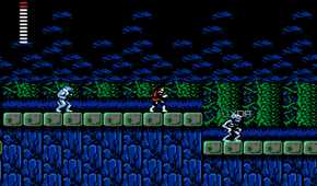 Screenshot from the NES game Castlevania II: Simon's Quest.