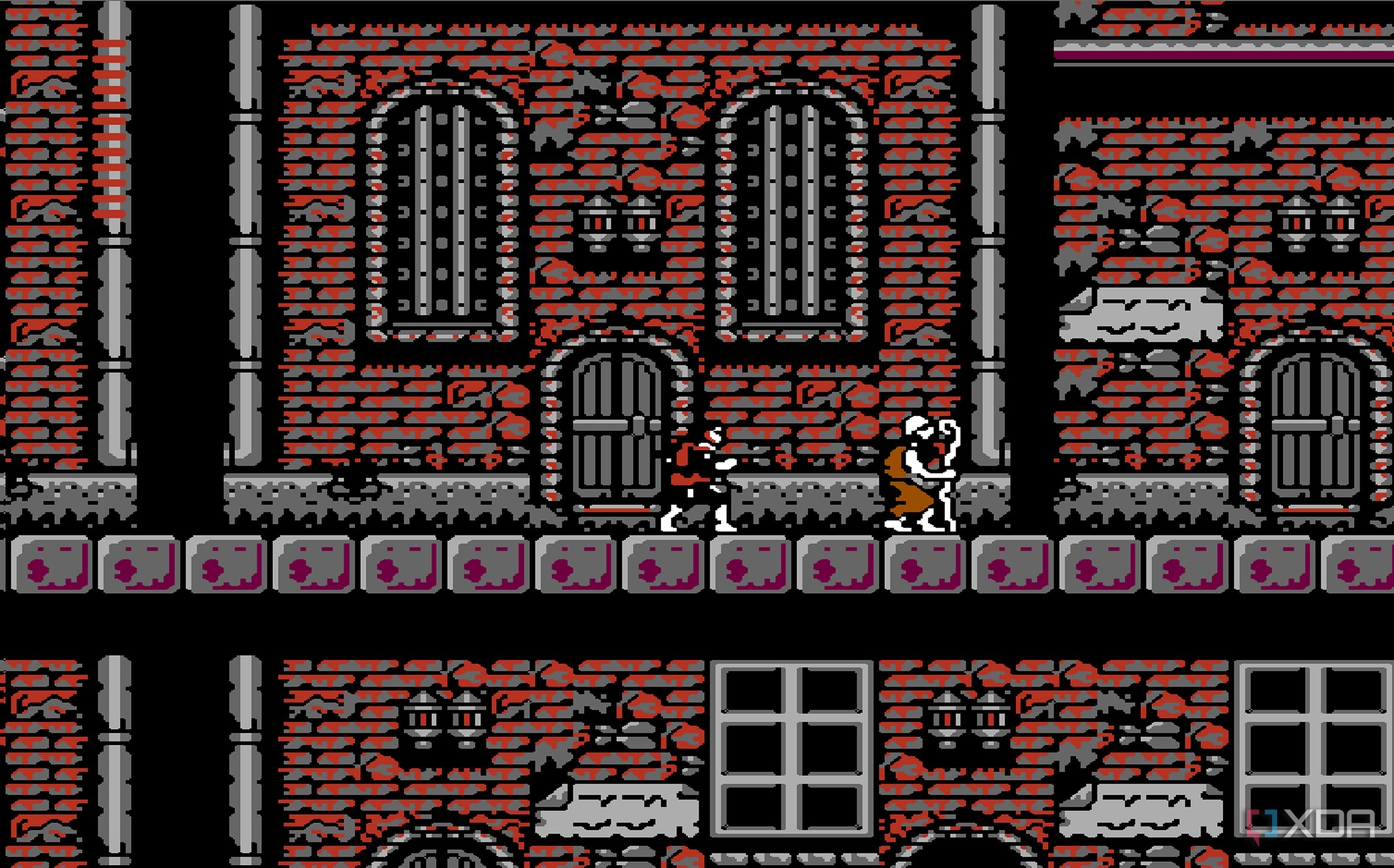Screenshot from the NES game Castlevania II: Simon's Quest.