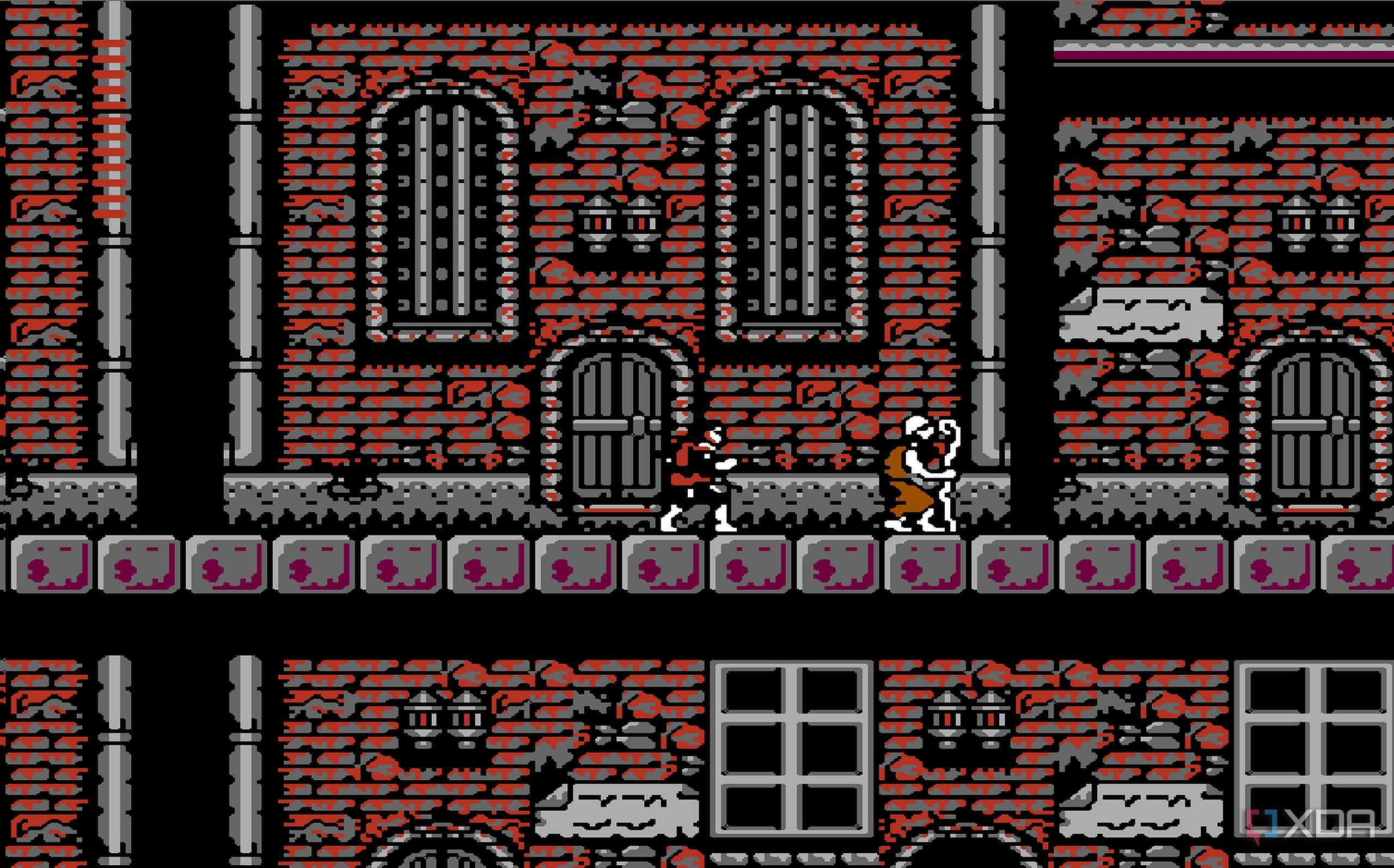 Screenshot from the NES game Castlevania II: Simon's Quest.