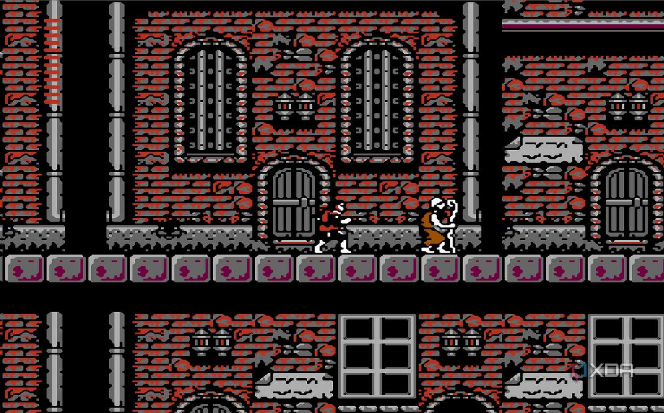 Screenshot from the NES game Castlevania II: Simon's Quest.