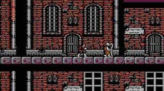 Screenshot from the NES game Castlevania II: Simon's Quest.