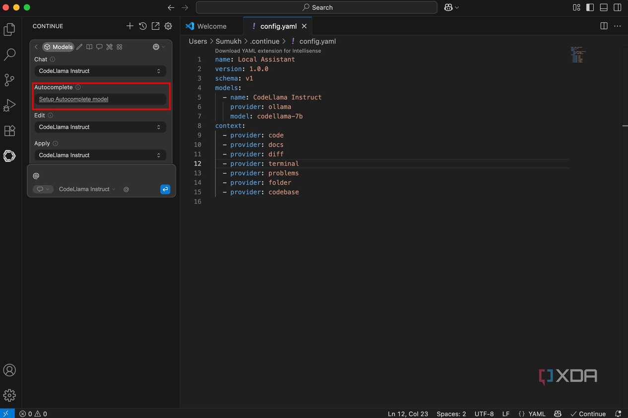 Choose autocomplete model