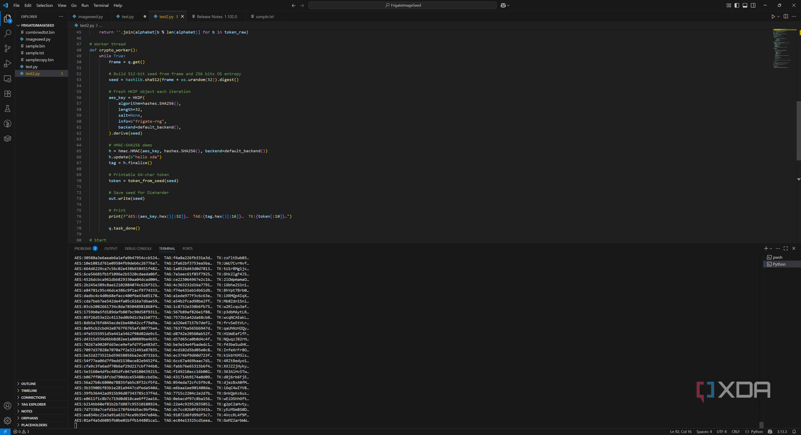 I built a random number generator for cryptography using Frigate, and ...