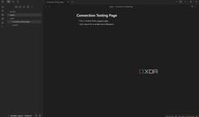 Connection testing page in Obsidian