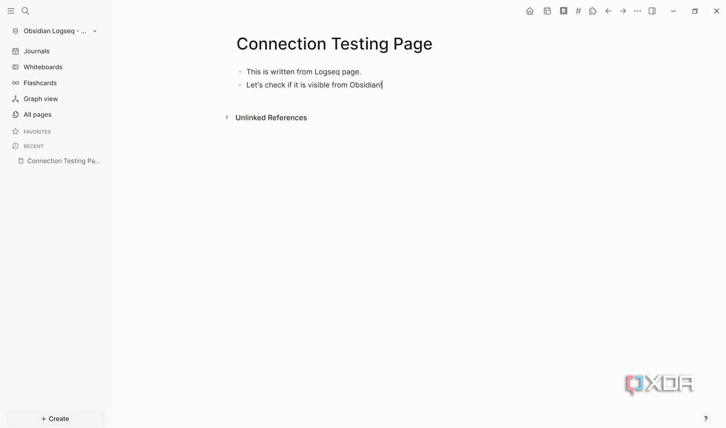 Add content in connection testing page