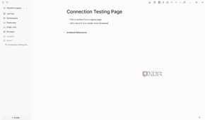 Add content in connection testing page