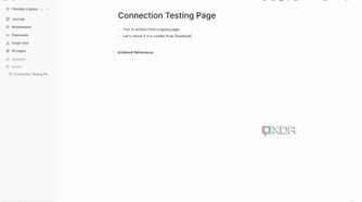 Add content in connection testing page