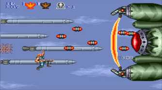 Stage 4 boss battle in Contra III: The Alien Wars.