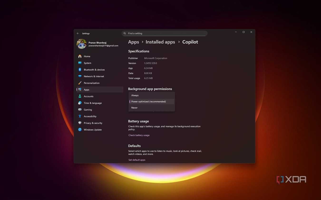 Background Component Permissions I change these 6 settings on Windows to improve battery life