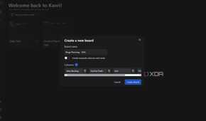 Create new board in Kanri
