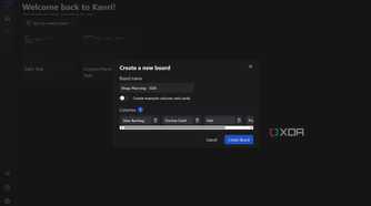 Create new board in Kanri