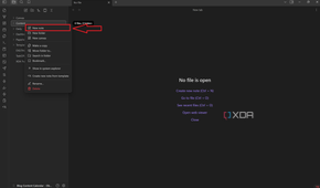 Create new note in Obsidian folder