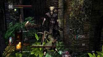 The Capra Demon boss fight in Dark Souls.