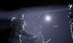 Isaac looking at outer space in Dead Space (2023).