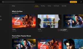 screenshot of default plex promotional content home page