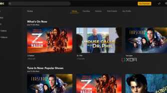 screenshot of default plex promotional content home page