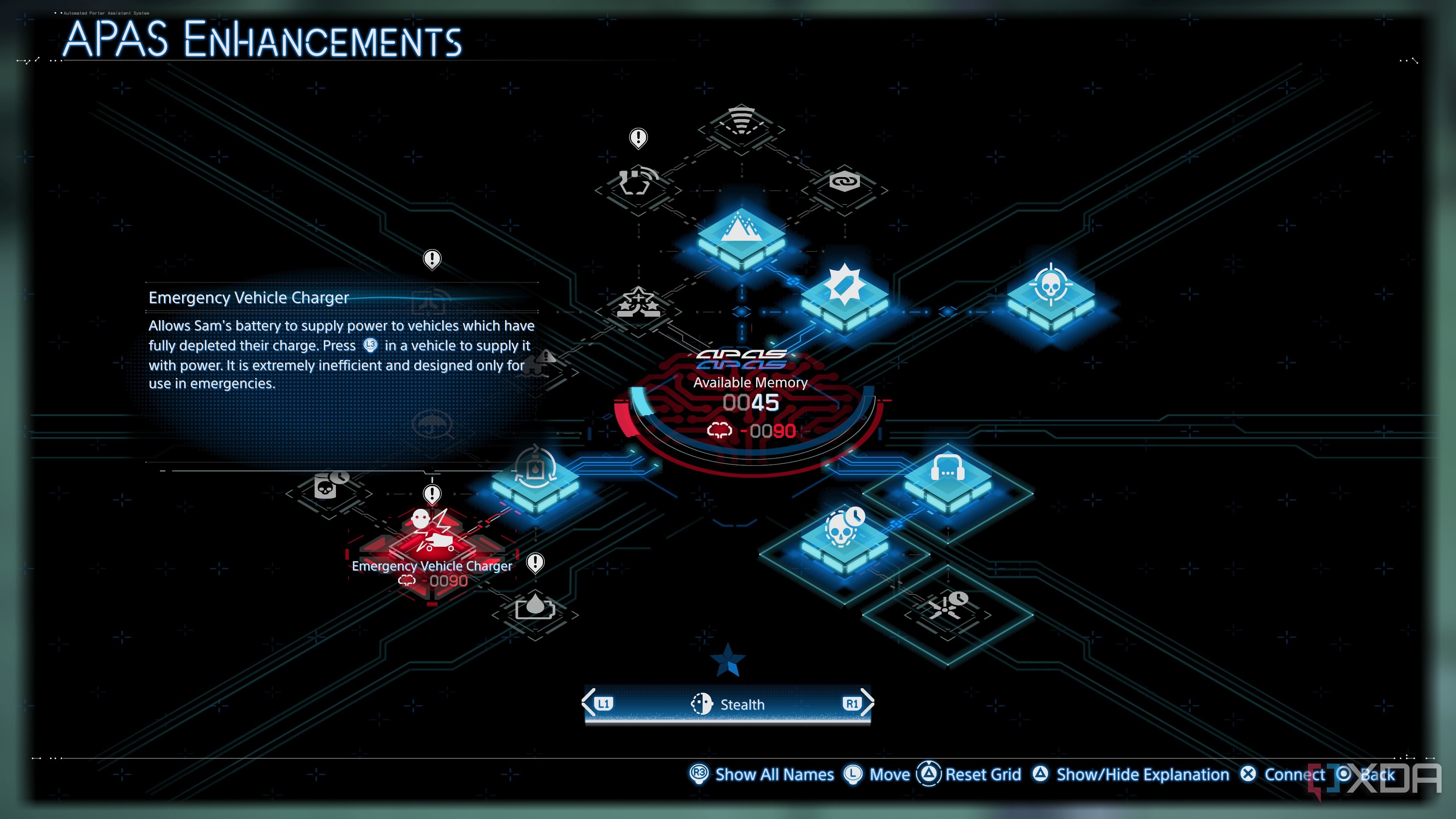 Skill tree in Death Stranding 2.