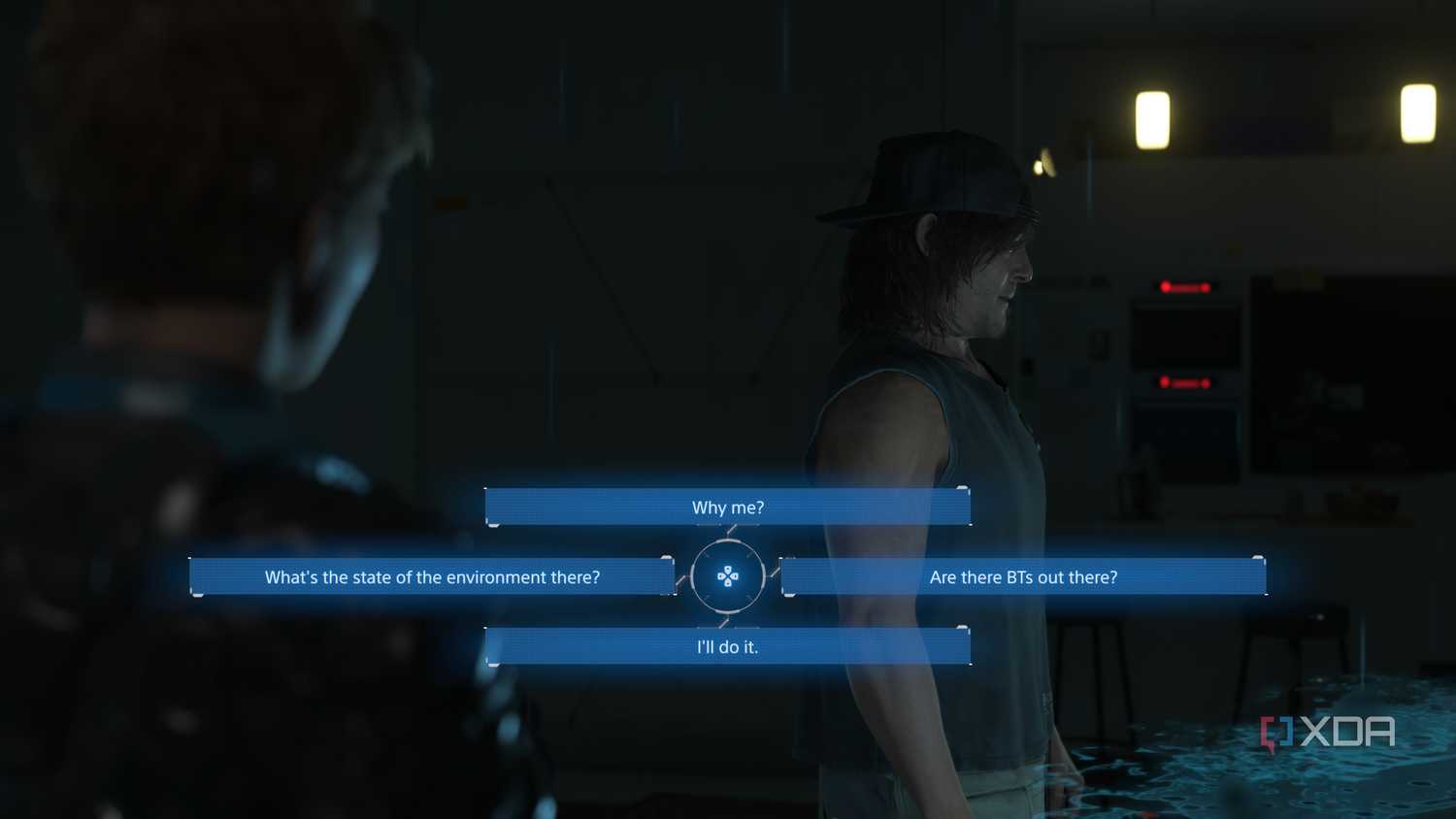 Conversational choices in Death Stranding 2.