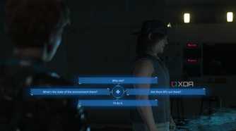 Conversational choices in Death Stranding 2.