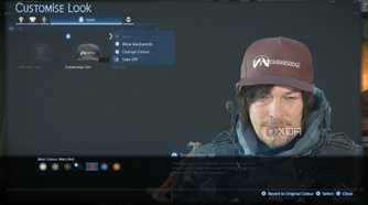 Customizable cap in Death Stranding 2.
