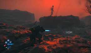 Hiding from a watcher BT in Death Stranding 2.