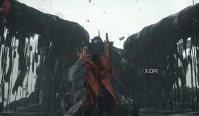 Higgs summoning a mecha-BT in Death Stranding 2.