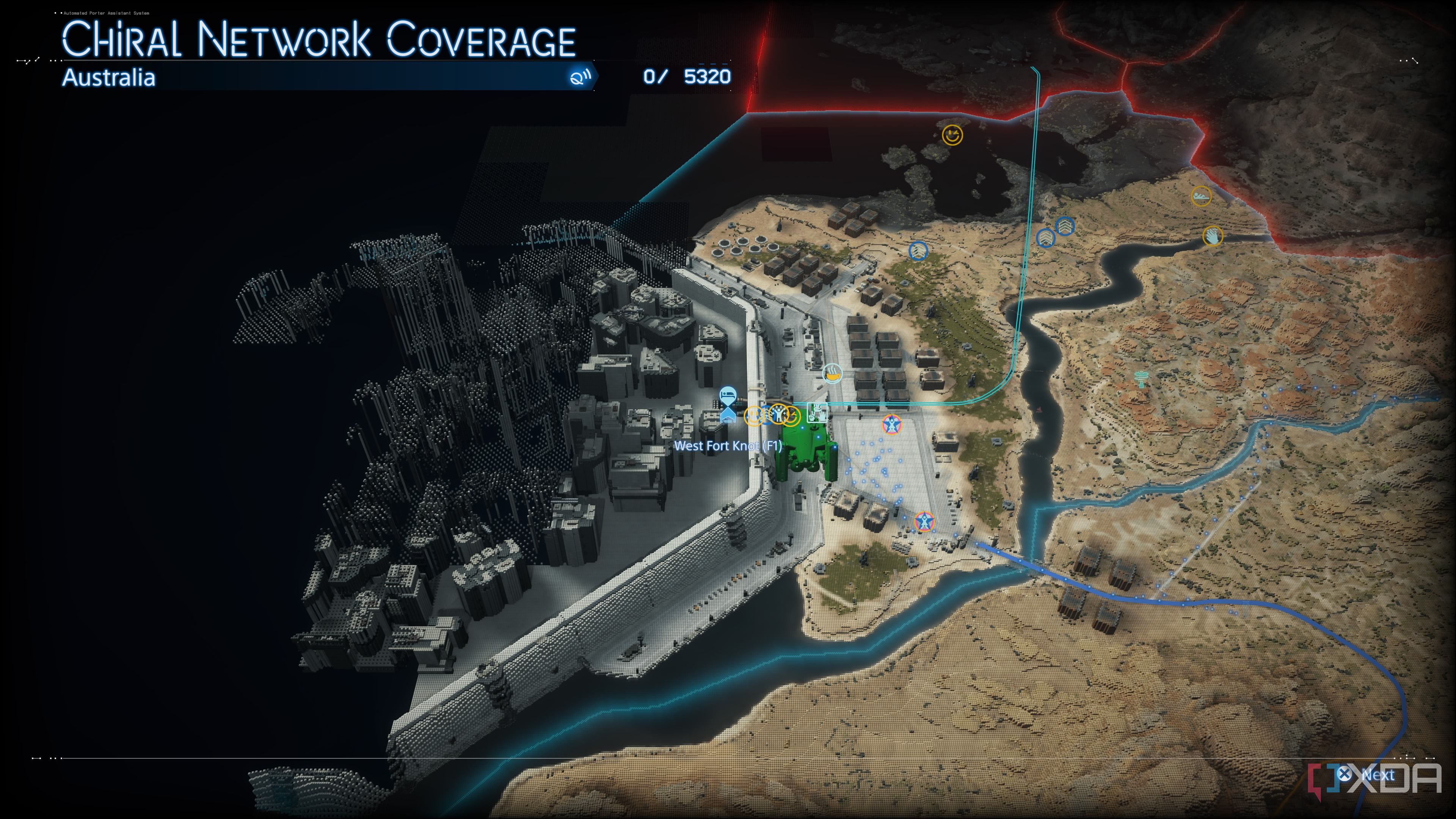The map in Death Stranding 2.