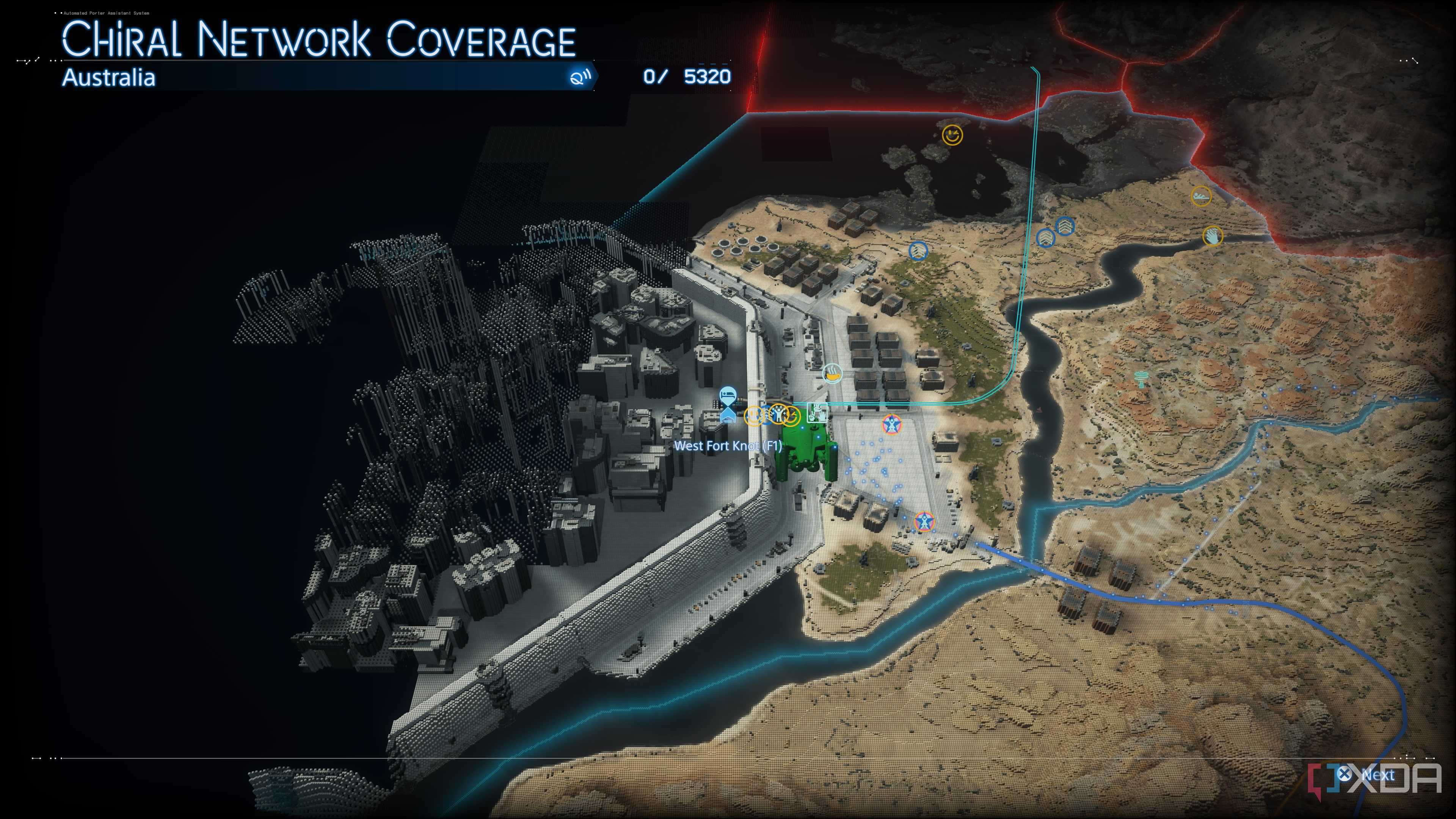 The map in Death Stranding 2.