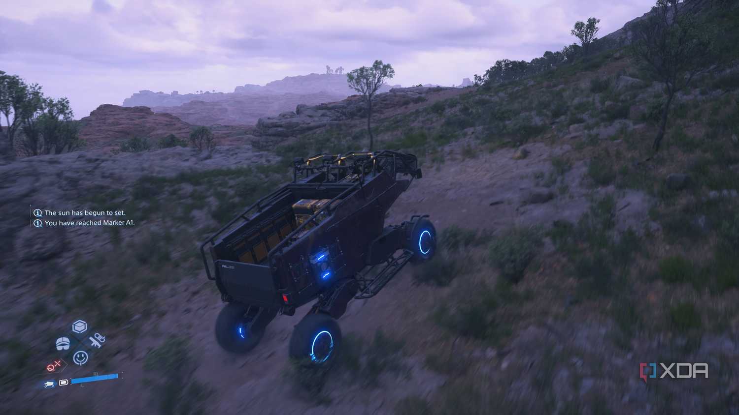 A pickup off-roader in Death Stranding 2.