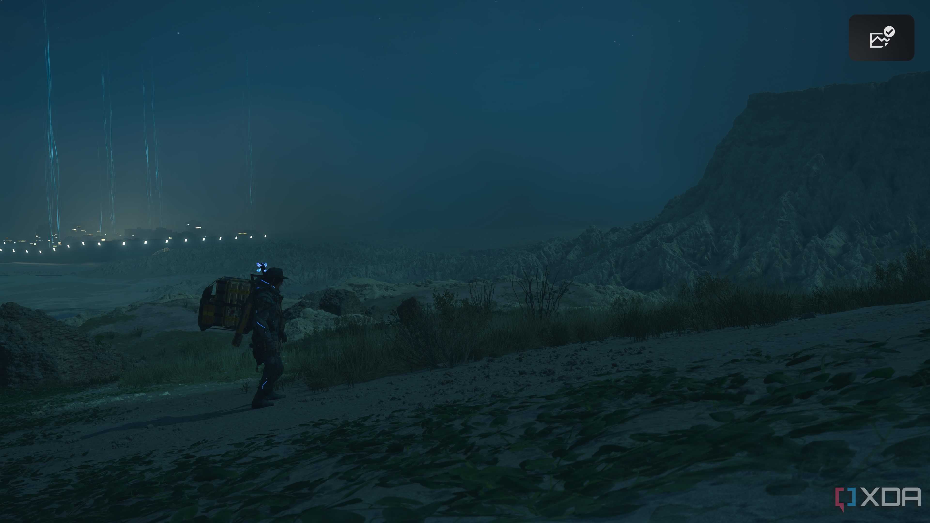 Raining and draw distance in Death Stranding 2.