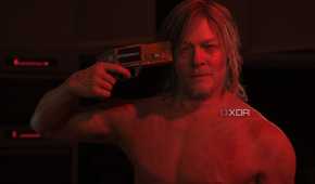 Sam Porter Bridges holding a gun to his own head.