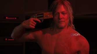 Sam Porter Bridges holding a gun to his own head.