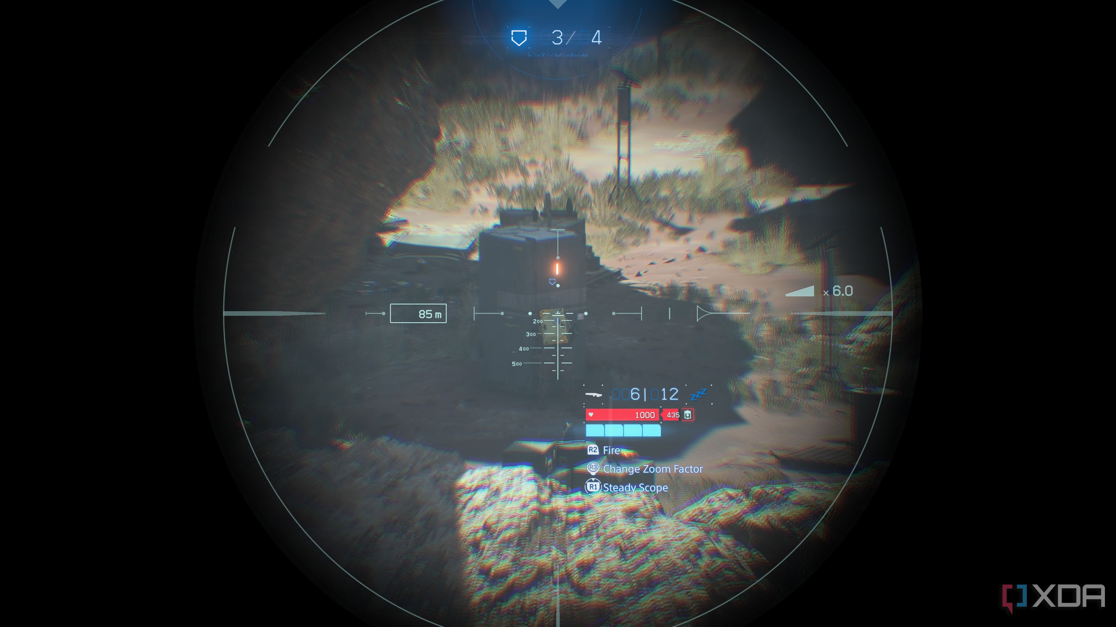 Scouting an enemy base in Death Stranding 2.