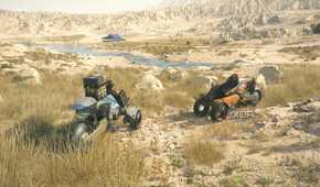 Two trikes in Death Stranding 2.