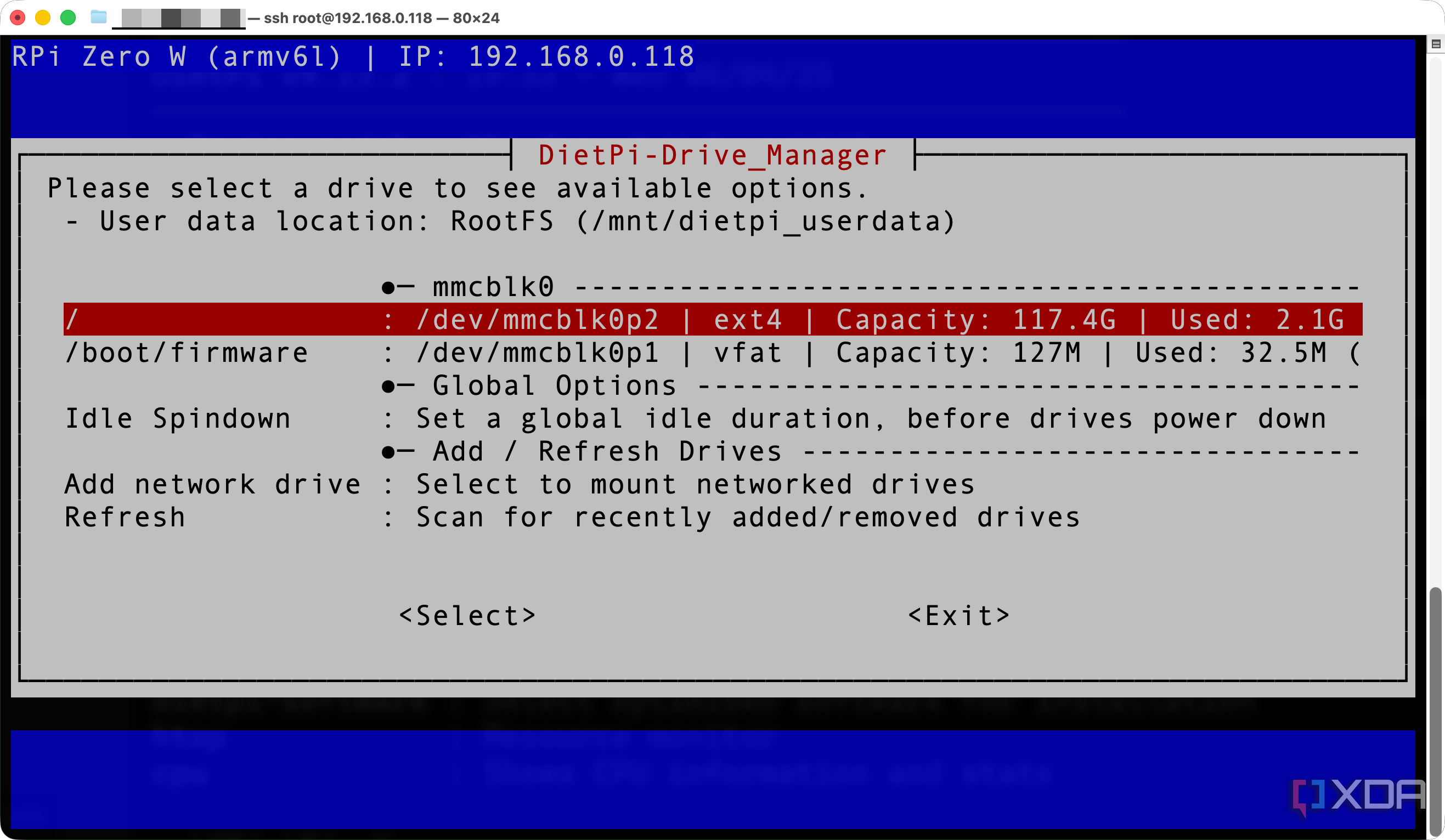 DietPi Drive Manager