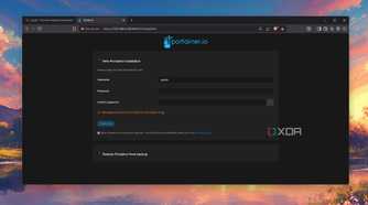 Logging into Portainer
