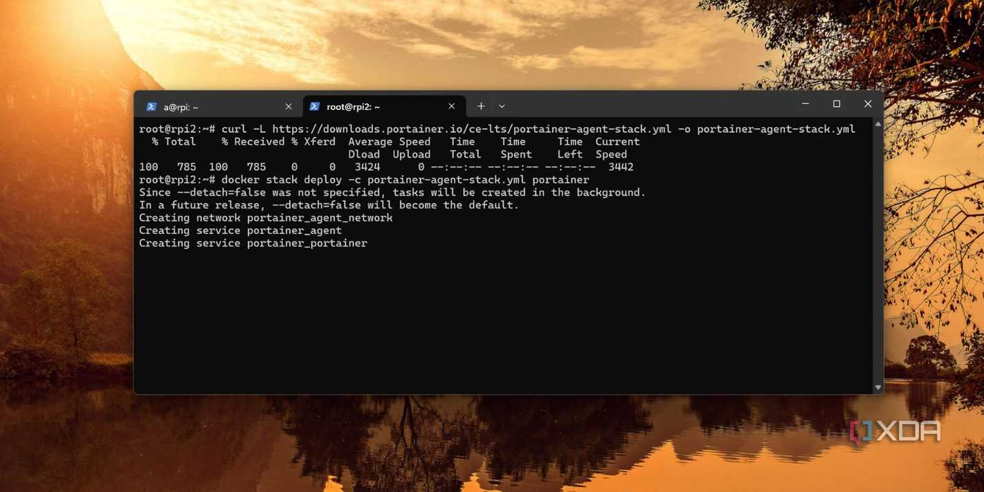 screenshot of docker portainer download
